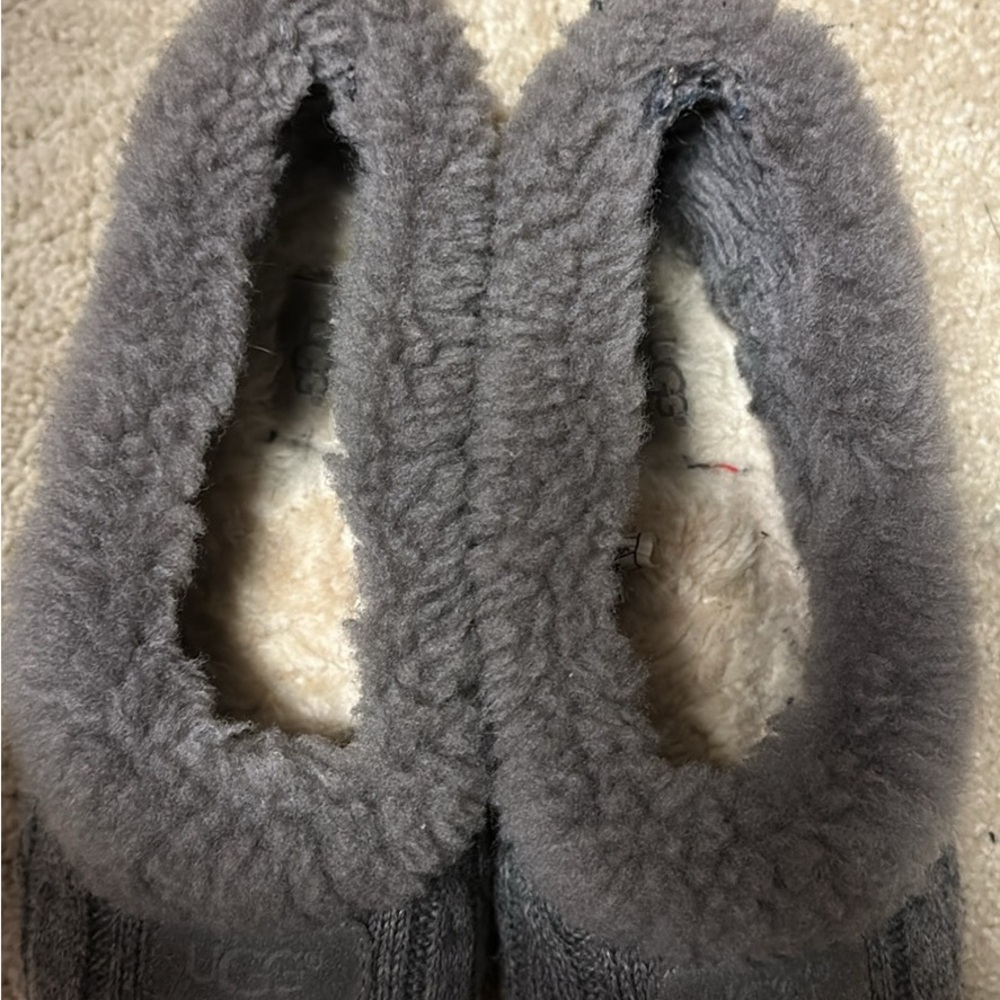 UGG Charcoal Shearling Slippers
